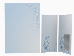 Festive Christmas stationery with Frozen Snowflakes motif DIN A4